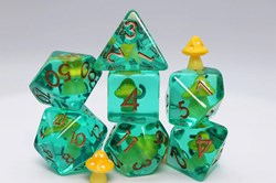Foam Brain Games set dadi fungo giallo RPG - dadi da gioco di ruolo