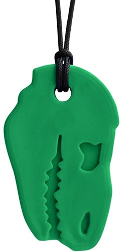 Ark Therapeutics collana da masticare giocattolo sensoriale T-Rex verde foresta XXT