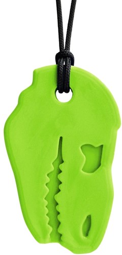 Ark Therapeutics collana da masticare Dino-Bite giocattolo sensoriale verde lime XT
