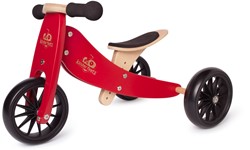 Kinderfeets Bicicletta a bilanciamento in legno 2-in-1 e triciclo da 1 anno Tiny Tot - Rosso