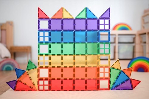 Connetix giocattolo magnetico Rainbow Starter Pack 60 pezzi set costruzioni-2