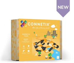 Connetix giocattolo magnetico strade rampe incroci 16 pezzi nero