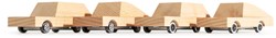 Auto giocattolo Candylab Candycar World DIY Castor Pack in legno
