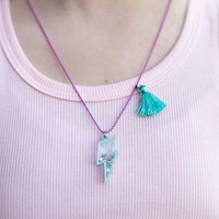 Calico Sun collana fulmine perline glitter regolabile-2