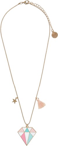 Calico Sun collana pietra preziosa con stella e nappina - gioiello colorato bambini-2