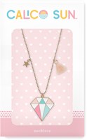 Calico Sun collana pietra preziosa con stella e nappina - gioiello colorato bambini