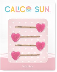Calico Sun fermagli per capelli Sophia cuore - accessorio capelli glitter bambini