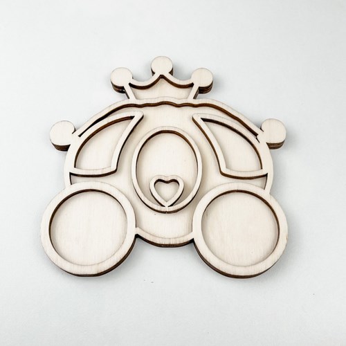 FiQ houten vulvorm Koets - 12×12 cm