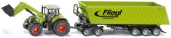 Siku trattore giocattolo Claas con caricatore frontale dolly rimorchio ribaltabile 1:50 metallo