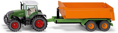 Siku trattore Fendt giocattolo rimorchio con braccio a gancio e carro 1:50 metallo