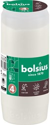 Bolsius candela commemorativa bianca – lunga durata, adatta all'esterno