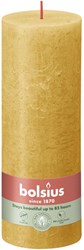 Bolsius candela rustica a pilastro giallo miele 19 cm - lunga durata