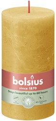 Bolsius candela rustica cilindrica giallo miele 13 cm - lunga durata