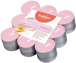 Bolsius tealight profumati magnolia 18 pezzi - candele lunga durata