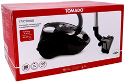 Tomado aspirapolvere potente con sacco filtro HEPA 13 cavo 7 metri nero