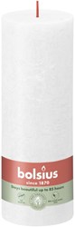 Bolsius candela rustica bianca - Cloudy White 19 cm 85 ore di durata
