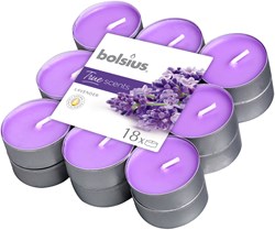 Bolsius tealight profumati lavanda 18 pezzi - lunga durata - viola