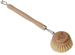 Spazzola per piatti legno fibra piccola - spazzola pulizia sostenibile marrone