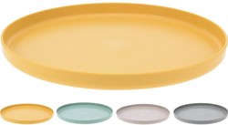 Excellent Houseware piatto cena sostenibile plastica riciclata 25,3cm giallo