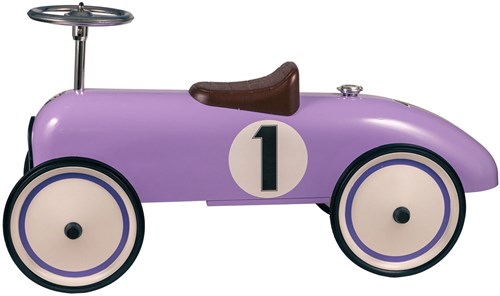 Auto cavalcabile Retro Roller classica lilla con ruote in metallo e gomme-2