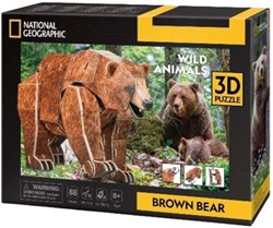 Cubic Fun puzzle 3D National Geographic orso bruno giocattolo cartone