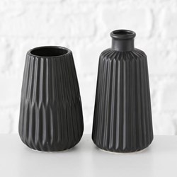 Boltze Home vaso nero ceramica vaso decorativo per fiori