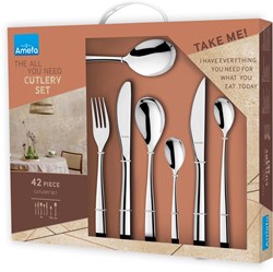 Richardson Sheffield set posate Gaia 42 pezzi acciaio inox argento moderno
