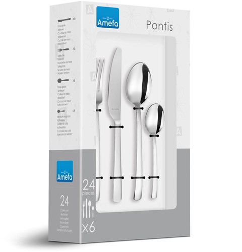 Richardson Sheffield set posate Amefa Pontis 24 pezzi acciaio inox moderno