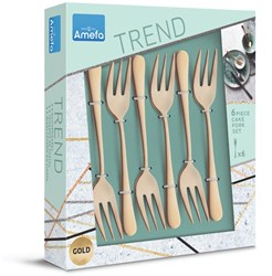 Amefa forchette da dolce oro Austin vintage 6 pezzi posate di lusso