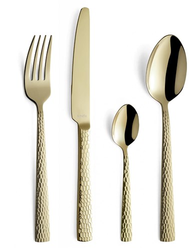 Richardson Sheffield set posate champagne 24 pezzi moderno acciaio inox lavabile in lavastoviglie