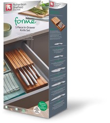 Richardson Sheffield ceppo coltelli cassetto 5 pezzi legno di acacia coltelli cucina