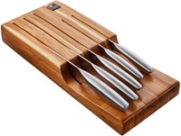 Richardson Sheffield ceppo coltelli cassetto 5 pezzi legno di acacia coltelli cucina-3