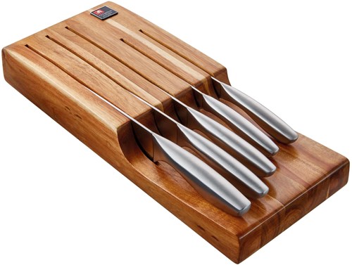 Richardson Sheffield ceppo coltelli cassetto 5 pezzi legno di acacia coltelli cucina-3