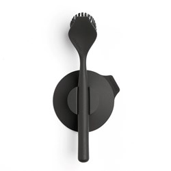 Brabantia spazzola per piatti con supporto a ventosa - Dark Grey - spazzola pulizia