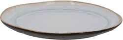Medard de Noblat piatto piano Shadow Aqua 28 cm gres blu-grigio