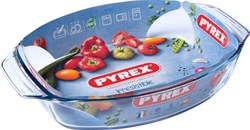 Pyrex teglia forno vetro ovale 39x27 cm extra resistente