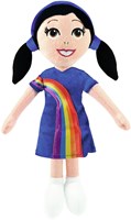 Studio 100 bambola di peluche K3 Marthe - pupazzo morbido 30 cm vestito arcobaleno