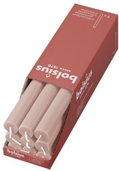 Bolsius candela da tavola rustica rosa 27 cm cera vegana 13 ore di durata
