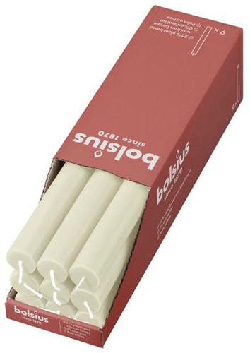 Bolsius candela da tavola rustica crema 27 cm - candela lunga durata