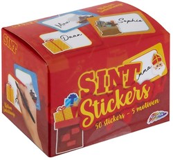 Adesivi Sinterklaas etichette regalo su rotolo multicolore 50 pezzi
