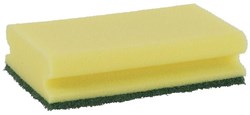 Luva spugna abrasiva XL pulizia gialla con manico set da 5 pezzi