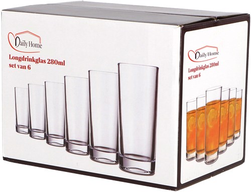 Daily Home set di 6 bicchieri long drink - bicchieri per uso quotidiano