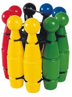 Androni Giocattoli gioco bowling plastica 9 pezzi con supporto giocattolo bambini