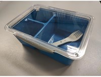 Lunchbox plastica con forchetta 20x15x7cm freezer e microonde