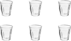 Duralex bicchieri Picardie 160ml set di 6 vetro temperato trasparente