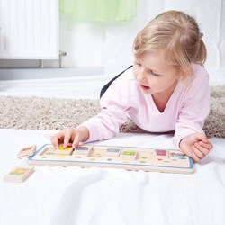 Beleduc puzzle treno in legno giocattolo educativo abbinamento bambini