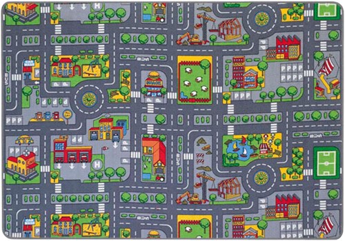 Eduplay tappeto da gioco traffico 140 x 200 cm - tappeto per macchinine