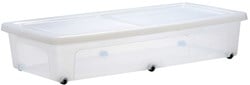 Iris opbergbak 35L 40x80x16 cm met deksel en wieltjes
