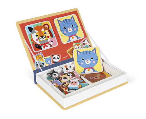 Janod libro magnetico - giocattolo educativo Mix & Match animali con 72 magneti-3