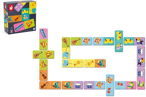 Janod gioco - Domino strumenti musicali educativo bambini cartone FSC-2